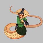  alien breasts clothed clothing female naga reptile scalie simple_background snake solo unknown_artist video_games viper_(x-com) x-com 