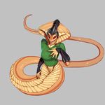  alien breasts clothed clothing female naga reptile scalie simple_background snake solo unknown_artist video_games viper_(x-com) x-com 
