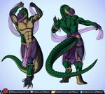  anthro anthrosaurs belly_dancer claws clothing digital_media_(artwork) dinosaur jewelry looking_at_viewer male predaguy scalie theropod tyrannosaurus_rex 