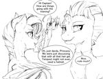  2018 black_and_white broken_horn clothed clothing comic dialogue english_text equine female feral fizzlepop_berrytwist_(mlp) friendship_is_magic group hair horn mammal monochrome my_little_pony my_little_pony_the_movie royal_guard_(mlp) silfoe tempest_shadow_(mlp) text twilight_sparkle_(mlp) unicorn winged_unicorn wings 