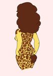  anthro big_butt breasts butt crayzee609 female giraffe gloria hair long_hair mammal nipples side_boob simple_background solo 