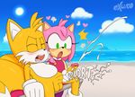  &lt;3 amy_rose balls beach blush canine chair clothing cloud cum cumshot dress ejaculation erection excito eyelashes eyes_closed female fox fur gloves green_eyes handjob hedgehog male mammal miles_prower open_mouth orgasm outside penis sea seaside sex sitting sonic_(series) spreading steam sun sweat water 