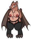  2018 anthro bat big_breasts breasts clothed clothing female fur legwear lingerie mammal nipples pussy slightly_chubby smile solo stockings thick_thighs trout_(artist) underwear 