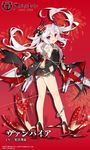  :d aerial_fireworks anchor ass azur_lane bangs bare_shoulders black_bow black_dress black_footwear blush bow box breasts chain china_dress chinese_clothes commentary_request copyright_name detached_sleeves dress eyebrows_visible_through_hair fang fireworks grey_wings hair_between_eyes hair_bow hair_ornament heart-shaped_box high_heels long_hair long_sleeves looking_at_viewer looking_back medium_breasts metal_wings official_art open_mouth pink_bow polka_dot red_background red_eyes saru short_dress sidelocks silver_hair sleeveless sleeveless_dress smile solo sparkle standing translation_request twintails vampire_(azur_lane) very_long_hair wings 