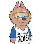  2017 alpha_channel anthro canine clothed clothing cobaltsynapse fifa happy male mammal mascot naughty_face simple_background smile solo transparent_background wolf zabivaka 