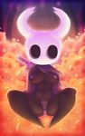  2018 anthro arthropod breasts digital_media_(artwork) dimwitdog female hollow_knight hollow_knight_(species) insect looking_at_viewer nipples protagonist_(hollow_knight) pussy short_stack solo thick_thighs 