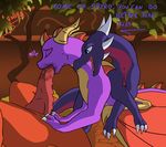  2018 animal_genitalia animal_penis cynder digital_media_(artwork) dragon dragonsponies erection fellatio feral group group_sex ignitus knot male male/male oral penis saliva scalie sex sleeping spyro spyro_the_dragon text threesome video_games 