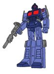  alternate_head blue_destiny_01 commentary_request convoy gundam gundam_side_story:_the_blue_destiny no_humans optimus_prime shinobufujiwara transformers 