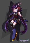  anrock3 anthro aquatic_dragon black_nose boots breasts clothed clothing dragon female footwear freedom_planet freedom_planet_2 gloves hair hybrid mammal purple_hair sash_lilac solo video_games 