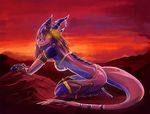  2018 alexstrasza anthro breasts digital_media_(artwork) dragon female hair hazelmere jewelry nipples scalie solo video_games warcraft 