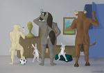  2017 5_fingers absurd_res anthro backsack balls big_balls big_penis bouvine bovine butt canine cattle digital_media_(artwork) dog equine female flaccid franz fur hair hi_res horn horse invalid_tag locker male mammal penis saggy_balls salt_pepper size_difference soccer sport 