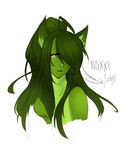  animal_humanoid female fox_humanoid green_body green_ears green_eyes green_hair green_nose green_skin hair humanoid licheart long_hair noxxi noxxi_greenrose noxxian original_character_do_not_steal solo 