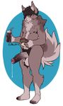  2018 anthro balls beverage big_penis body_hair brown_fur brown_hair canine castbound chest_tuft dog eating erection fur hair happy_trail humanoid_penis ice male mammal neck_tuft nipples nude penis precum pubes retracted_foreskin sandwich_(disambiguation) slightly_chubby soda solo standing tuft uncut vein veiny_penis 