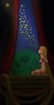  1girl bdsm bondage bound bound_arms chains ikelag nipples rapunzel rapunzel_(disney) tangled tied_up 