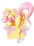  2018 anthro anthrofied areola bent_over big_breasts breasts butt buttplug clothing collaboration cutie_mark digital_media_(artwork) equine feathered_wings feathers female fluttershy_(mlp) footwear friendship_is_magic hair hi_res huge_breasts jindragowolf long_hair mammal my_little_pony nipples pegasus pink_hair pussy sex_toy solo teer wings 