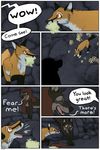  canine comic digital_media_(artwork) female feral fox fur male mammal tailshigh wolf 