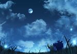  80s autobot bumblebee cannon cloud commentary_request decepticon full_moon grass heye8814738 moon multiple_boys nature night night_sky no_humans oldschool outdoors scenery sky soundwave transformers weapon 