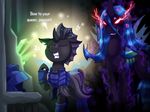  angry armor changeling crystal equine friendship_is_magic helmet horse invalid_tag mammal my_little_pony pony queen_chrysalis_(mlp) red_eyes smile symbol vavacung 