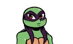  2018 anthro bandanna bust_portrait fan_character female freckles inkyfrog looking_at_viewer mask portrait red_eyes reptile scalie shell simple_background solo tama_(inkyfrog) teenage_mutant_ninja_turtles turtle white_background 