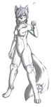  anthro breasts cady chest_tuft featureless_breasts female fur grey_eyes invalid_tag kalyzer looking_at_viewer markings mistletoe nude plant tagme tuft white_fur 