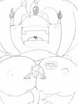  amy_rose anthro breasts clothing duo female jodagee larger_female macro micro monochrome nipples size_difference sketch sonic_(series) sonic_the_hedgehog text 