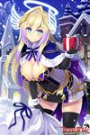  armor christmas cleavage hisen_kaede thighhighs venus_blade 