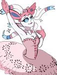  anthro ballerina ballet big_eyes black_nose blue_eyes bork borkys breasts clothed clothing cute digital_media_(artwork) dress eeveeloution eeveelution female invalid_color invalid_tag looking_at_viewer nintendo open_mouth pok&eacute;mon pok&eacute;mon_(species) simple_background solo sylveon translucent tutu tutu_beautiful video_games 