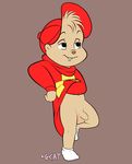  alvin_and_the_chipmunks alvin_seville anthro baseball_cap bed clothing cub g-cat hat legwear male navel pillow smile socks young 