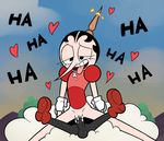  &lt;3 2017 animate_inanimate clothed clothing cloud cum cum_in_pussy cum_inside cuphead_(character) cuphead_(game) duo female footwear hilda_berg human humanoid male male/female mammal miscon not_furry penis pussy sex 