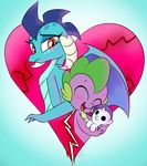  &lt;/3 2018 blue_background blush cub cute cute_fangs dragon duo emositecc equine eyebrows eyelashes eyes_closed eyeshadow fangs female friendship_is_magic frown holding_object horn inanimate_object makeup male mammal mascara membranous_wings my_little_pony nude open_mouth open_smile orange_eyes plushie portrait princess_ember_(mlp) rarity_(mlp) sad scalie signature simple_background slit_pupils smile spike_(mlp) tongue unicorn wings young 