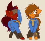  equine fallout fan_character horse mammal mars_miner marsminer my_little_pony pony vault_suit venus_spring video_games 