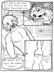  2018 anthro balls canine comic cum dialogue duo english_text erection fox fur hair male male/male mammal nipples nude open_mouth penis sex simple_background speech_bubble teeth text triadfox white_fur 