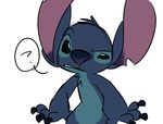  2017 4_fingers ? alien big_ears black_eyes blue_claws blue_fur blue_nose chest_tuft claws colored_sketch digital_drawing_(artwork) digital_media_(artwork) disney experiment_(species) fur head_tuft lilo_and_stitch notched_ear nuushi questioning raised_eyebrow reaction_image simple_background solo standing stitch tuft white_background 