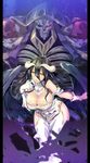  1girl absurdres ahoge ainz_ooal_gown albedo bare_shoulders black_hair black_wings blush breasts cleavage closed_mouth commentary_request cowboy_shot demon_girl demon_horns feathered_wings gloves hair_between_eyes highres hip_vent horns koikawa_minoru large_breasts leaning_forward long_hair looking_at_viewer overlord_(maruyama) red_eyes skeleton slit_pupils smile very_long_hair white_gloves wings yellow_eyes 
