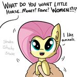  ! 2016 ? chibi cute dialogue disembodied_hand english_text equine eyebrows eyelashes female feral fluttershy_(mlp) friendship_is_magic fur hair holding_character human inner_ear_fluff looking_at_viewer mammal my_little_pony onomatopoeia open_mouth open_smile pink_hair shaking simple_background size_difference smile solo_focus sound_effects teal_eyes teeth text tjpones tongue white_background 