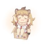  animal_ears arms_up artist_name bangs beige_legwear blush box breasts brown_hair cardboard_box chibi closed_eyes commentary drooling eyebrows_visible_through_hair facing_viewer foreign_blue fur_collar gradient_hair in_box in_container japari_symbol kemono_friends large_breasts light_brown_hair lion_(kemono_friends) lion_ears lion_tail long_hair multicolored_hair necktie open_mouth pantyhose plaid plaid_neckwear plaid_skirt pleated_skirt red_neckwear red_skirt shirt shoes short_sleeves sitting skirt sleepy solo tail very_long_hair white_footwear white_shirt 