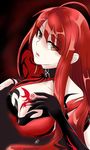  breasts elesis_(elsword) elesis_sieghart red_hair tattoo 