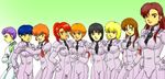  black_hair blonde_hair blue_hair breasts connie_francis francesca_o'hara gundam juca_meilasch junko_jenko kate_bush large_breasts mahalia_merril miliera_katan multiple_girls normal_suit orange_hair peggy_lee pilot_suit purple_hair red_hair shrike_team(victory_gundam) victory_gundam 