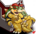  age_difference anal anal_penetration balls bowser bowser_jr bowser_jr. child chubby cub duo father father_and_son gay incest king koopa male mario_bros nintendo parent penetration penis prince pull_out red_feather_(artist) royalty scalie sex size_difference son super_mario_bros. throne video_games young 