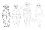  2015 anthro areola argonian beauty_mark big_breasts breasts digital_media_(artwork) female group huge_breasts line_art looking_at_viewer mature_female monochrome nipples non-mammal_breasts nude pussy scalie sketch smutbooru standing the_elder_scrolls thick_thighs video_games voluptuous wide_hips 