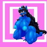  2018 absurd_res anthro areola ber00 big_breasts breasts digital_media_(artwork) ear_piercing equine eyelashes fan_character female hair hi_res horn huge_breasts klodette long_hair mammal my_little_pony nipple_piercing nipples nude open_mouth piercing solo unicorn 