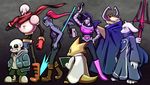  alphys animated_skeleton anthro asgore_dreemurr bone caprine clothing computer female fish goat group hi_res laptop lizard machine male mammal marine mettaton nyusu_ut papyrus_(undertale) reptile robot sans_(undertale) scalie scarf skeleton toriel undead undertale undyne video_games weapon 