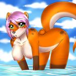  anthro beach blush cute female invalid_tag mammal mustelid nude otter sea seaside sm0shy water 