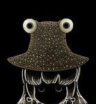  1girl animated creepy dark frog_girl hat looking_at_viewer medium_hair moriya_suwako tagme touhou trypophobia 