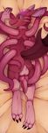  2018 3_toes 5_fingers :d absurd_res alternate_version_at_source animal_genitalia animal_penis anthro anus backsack balls bed bedroom_eyes biped bird&#039;s-eye_view black_sclera blue_eyes breasts butt canine canine_penis claws dakimakura_design dickgirl digital_media_(artwork) ear_piercing erection forzenta fox glowing glowing_eyes half-closed_eyes hi_res high-angle_view intersex jagon knot looking_at_viewer looking_back lying mammal nude on_bed on_front open_mouth open_smile penis perineum piercing pink_balls pink_penis pink_skin raised_tail reane seductive side_boob smaller_version_at_source smile solo tentacle_grab tentacles toe_claws toes 