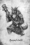  aramar_thorne armor braided_hair cackle ear_piercing feathers female gnoll hair jewelry mace mammal melee_weapon piercing sketch video_games warcraft weapon 