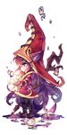  animal_ears black_legwear boots commentary dress eyelashes from_side full_body green_eyes half-closed_eyes hat highres league_of_legends long_hair long_sleeves lulu_(league_of_legends) panza purple_hair solo staff standing very_long_hair witch_hat yordle 