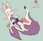  &lt;3 blush capcom carpetwurm claws cum cute erection eyes_closed feral fur hi_res lying male mizutsune monster_hunter nintendo on_back penis simple_background solo spikes tongue tongue_out video_games 