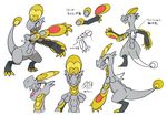  biped claws hakamo-o model_sheet nintendo official_art pok&eacute;mon pok&eacute;mon_(species) video_games 