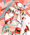  blush box darling_in_the_franxx heart-shaped_box highres holding mecha mentos_(rundymentos) robot strelizia valentine 